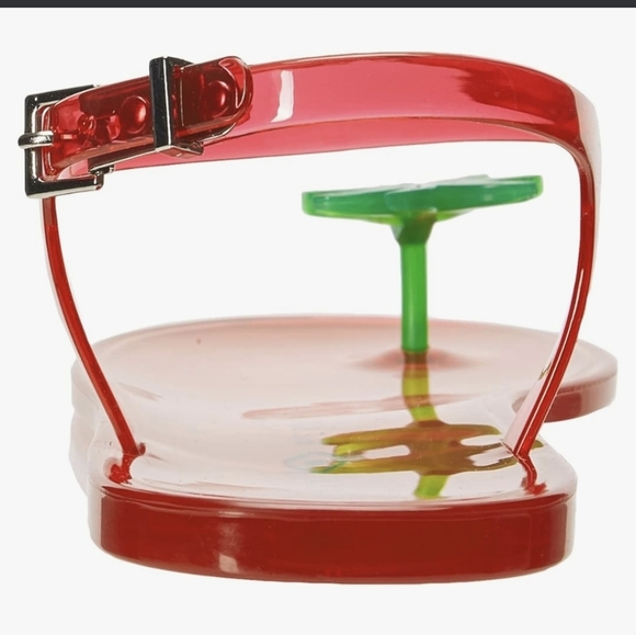 Katy Perry women's size 8 red Palm Tree sandals VGUC - Picture 8 of 11